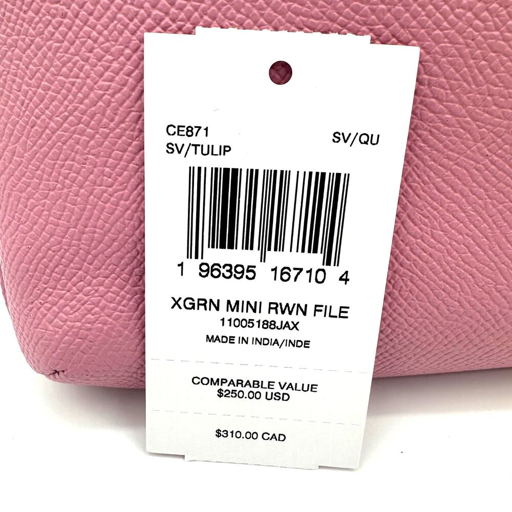 Coach Mini Rowan File Bag Crossbody Purse in Tulip Leather CE871 - Picture 6 of 6